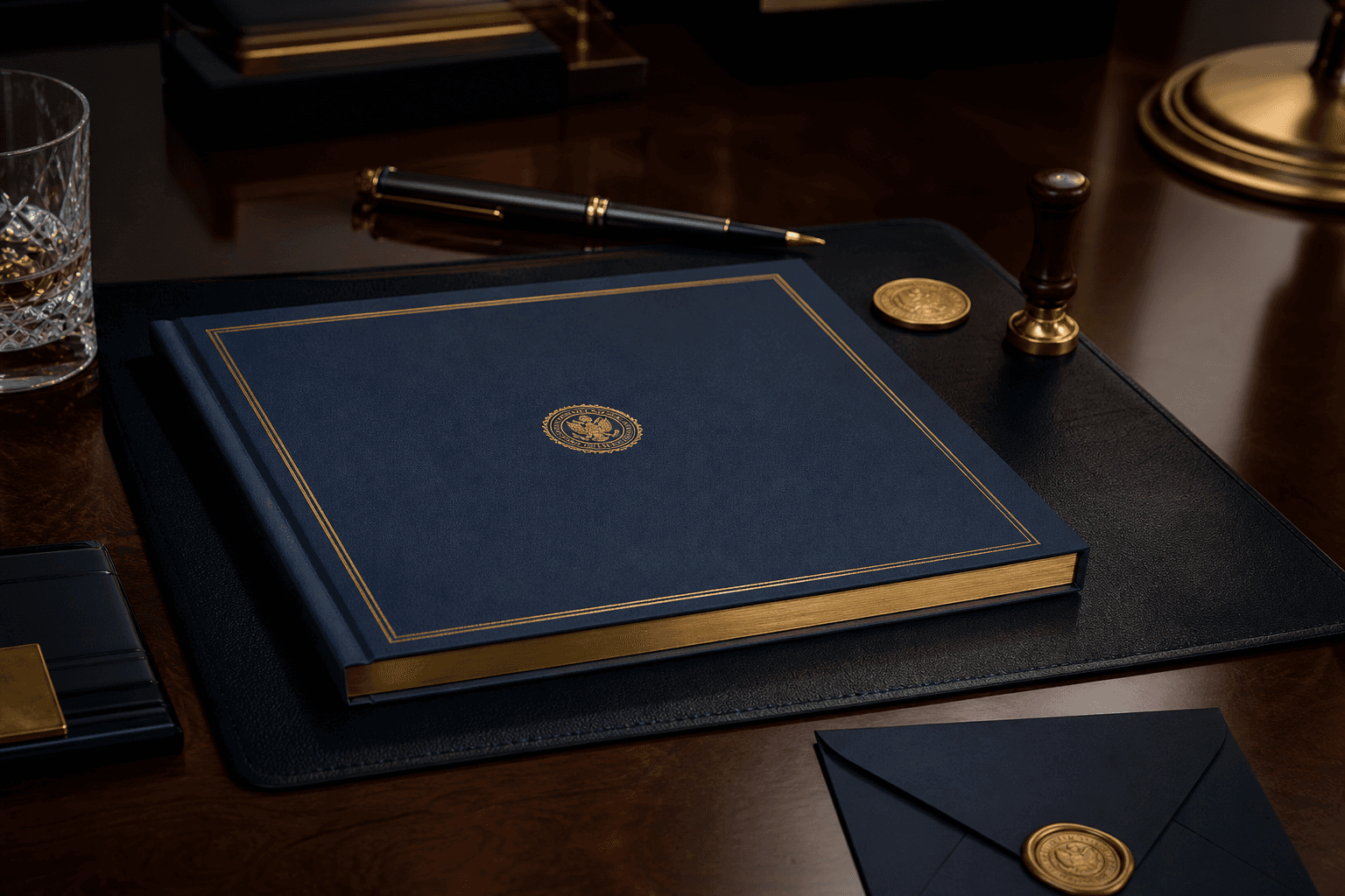 Decision Package PDF export on an executive desk